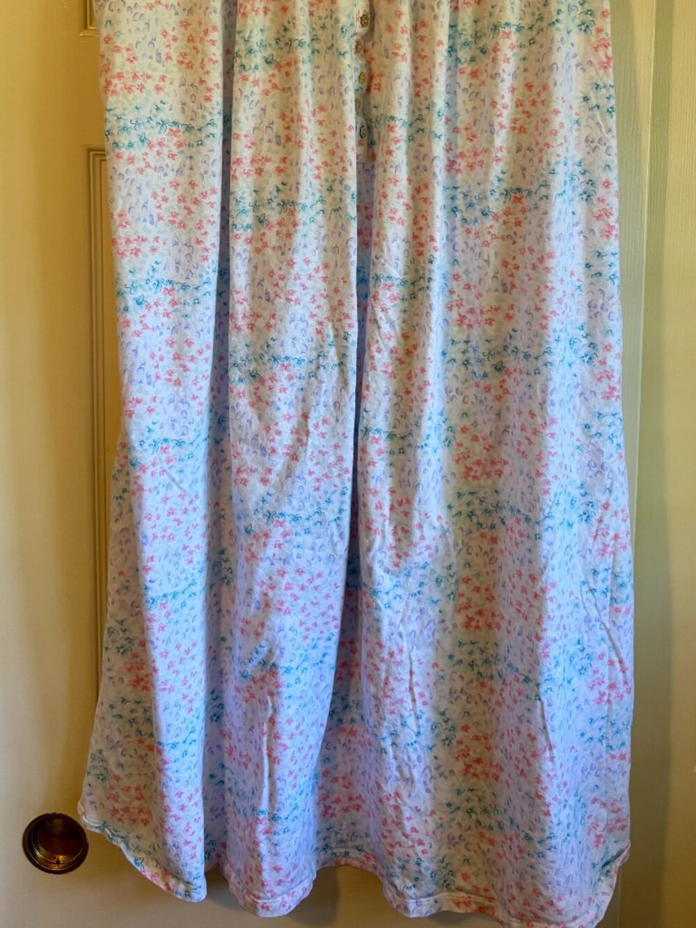 Eileen West Short Sleeve White Cotton Nightgown: Size Large - Picture 2 of 4